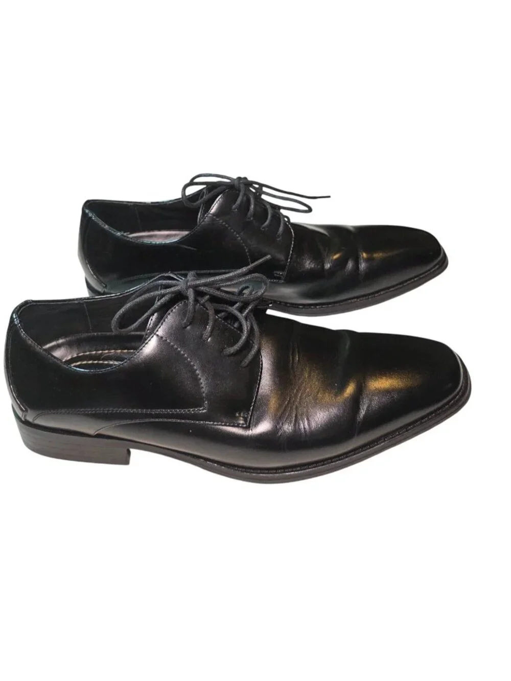 Stacy Adams Black Leather Oxfords Lace-Up (SKU#2129)
